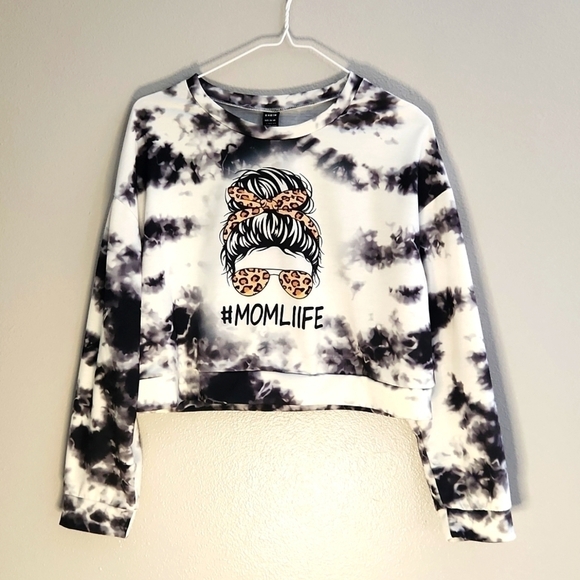 #MOMLIFE Womans Crop top Size Large MOM LIFE - Picture 1 of 6